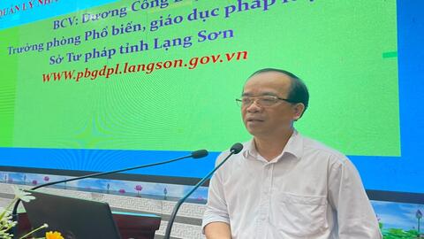 Thành phố Lạng Sơn: Tổ chức Hội nghị bồi dưỡng kiến thức pháp luật, kỹ năng nghiệp vụ hòa giải ở cơ sở (lớp 1) năm 2024
