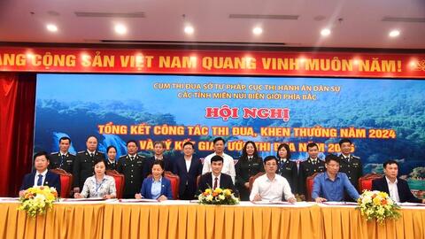 Sở Tư pháp tỉnh Lạng Sơn tham dự Hội nghị Tổng kết công tác thi đua, khen thưởng năm 2024 của Cụm thi đua Sở Tư pháp, Cục Thi hành án dân sự các tỉnh Miền núi biên giới phía Bắc tại tỉnh Cao Bằng
