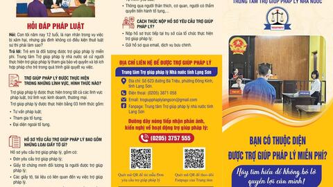 Tờ rơi, tờ gấp 2026: Bạn có thuộc diện được trợ giúp pháp lý miễn phí? Hãy tìm hiểu để không bỏ lỡ quyền lợi của mình!